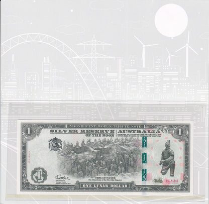 Australia 1 Lunar Dollar 2017 Silver Reserve of The Moon UNC With Folder
