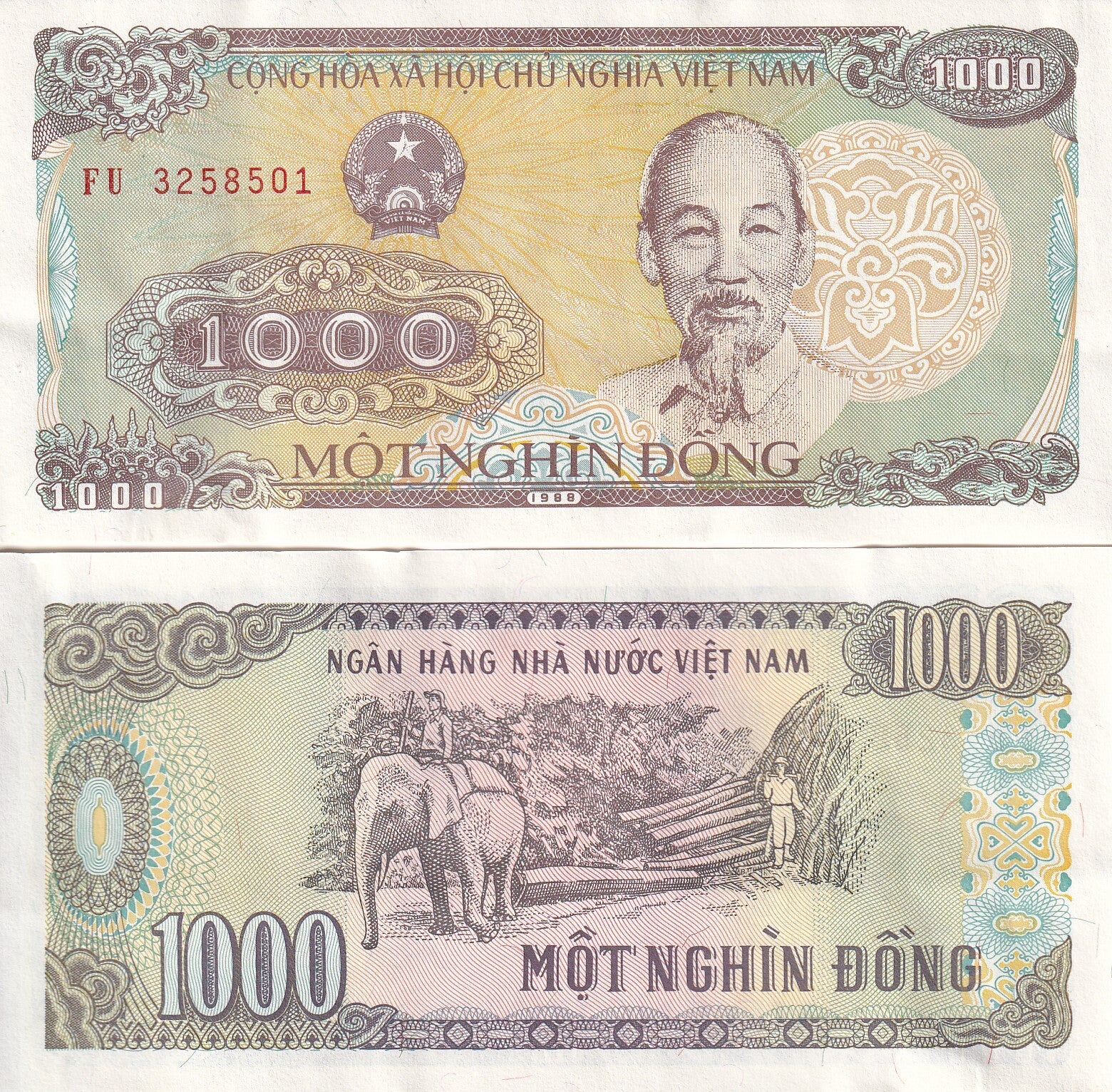 Viet Nam Vietnam 1000 Dong 1988 P 106 UNC