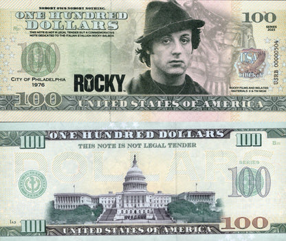 USA City Of Philadelphia Rocky 100 Dollars USRB TEST NOTE 2024 UNC