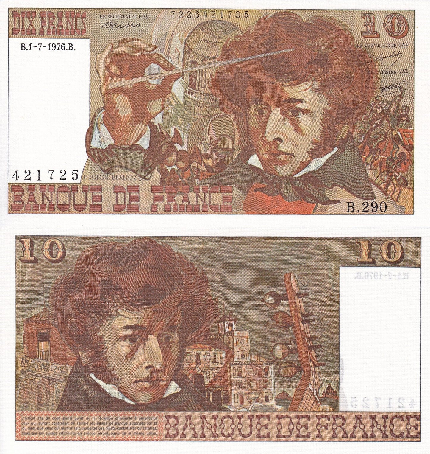 France 10 Francs 1976 P 150c UNC