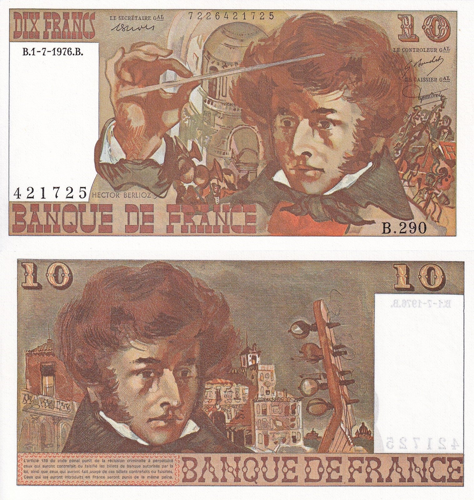 France 10 Francs 1976 P 150c UNC