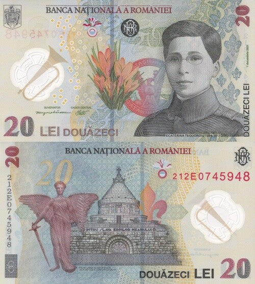 Romania 20 Lei 2021 P 119A Polymer UNC
