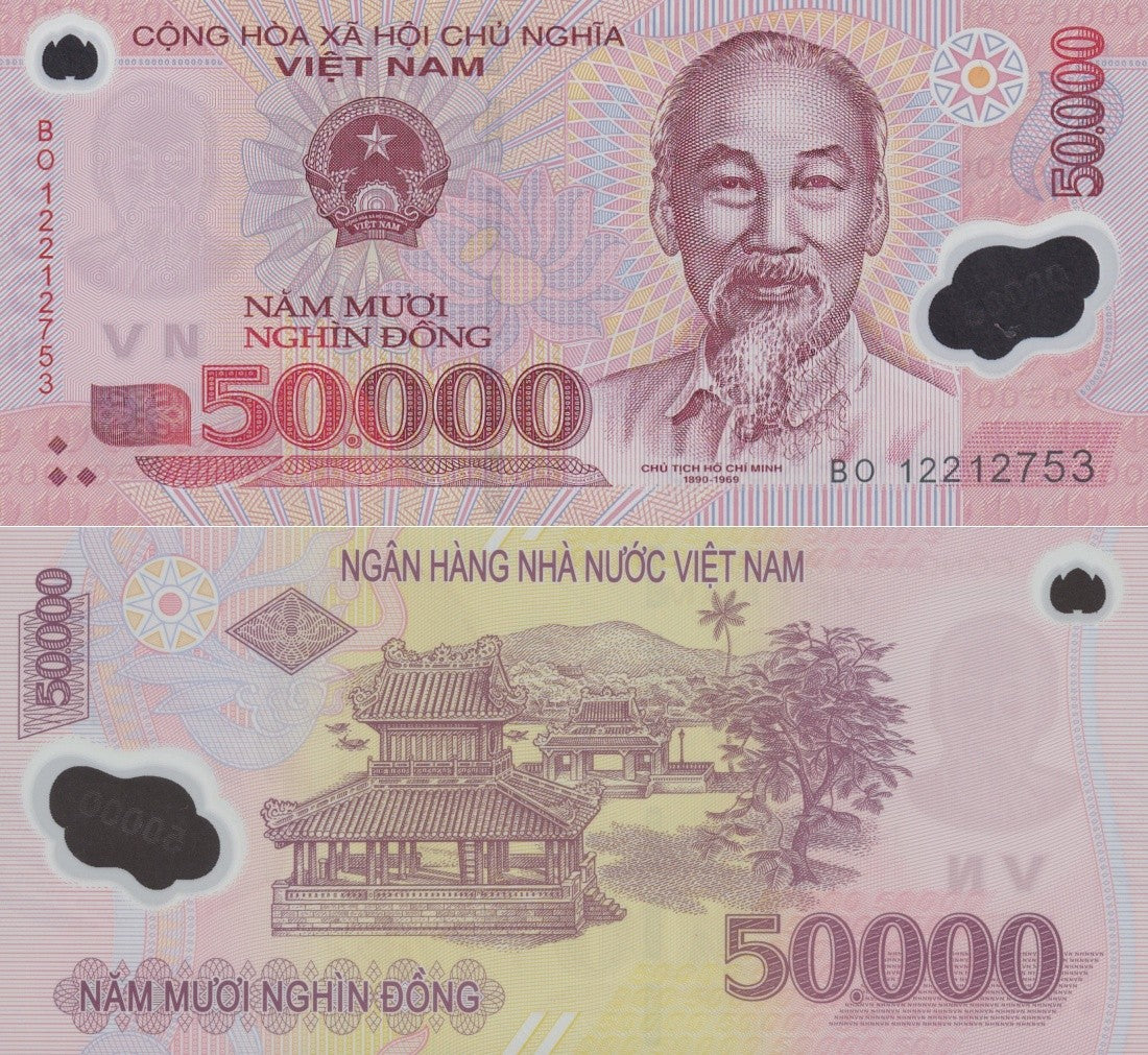 Viet Nam Vietnam 50000 Dong 2012 P 121 Polymer UNC