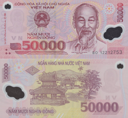 Viet Nam Vietnam 50000 Dong 2012 P 121 Polymer UNC