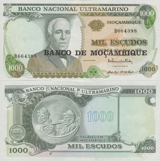 Mozambique 1000 Escudos 1972(1976) P 119 UNC