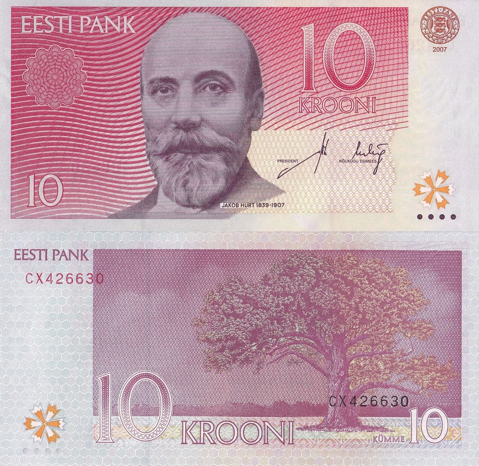 Estonia 10 Krooni 2007 P 86b UNC