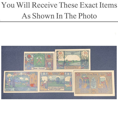 Germany Notgeld FROSE 25 50 Pfenning 1921 Set 5 pcs