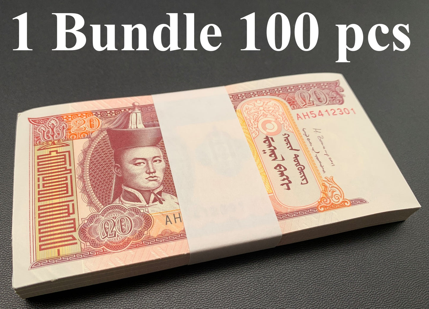 Mongolia 20 Togrog 2013 P 63g UNC 1 Bundle Lot 100 pcs