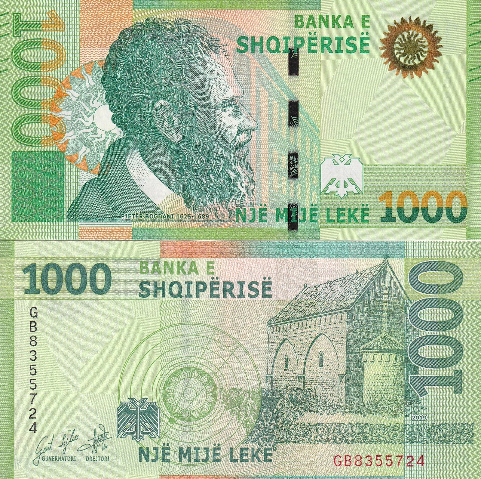 Albania 1000 Leke 2019 P 78 UNC