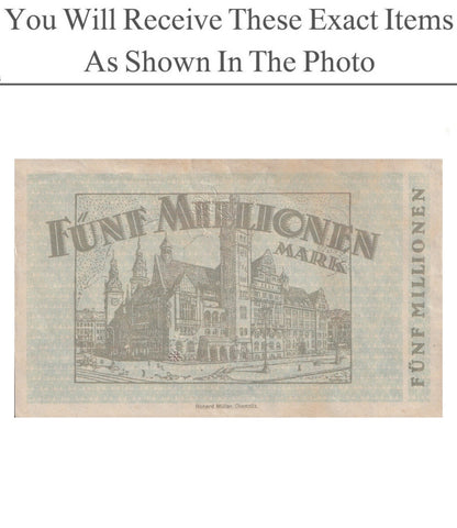 Germany Notgeld CHEMNITZ 5 Million Mark 1923