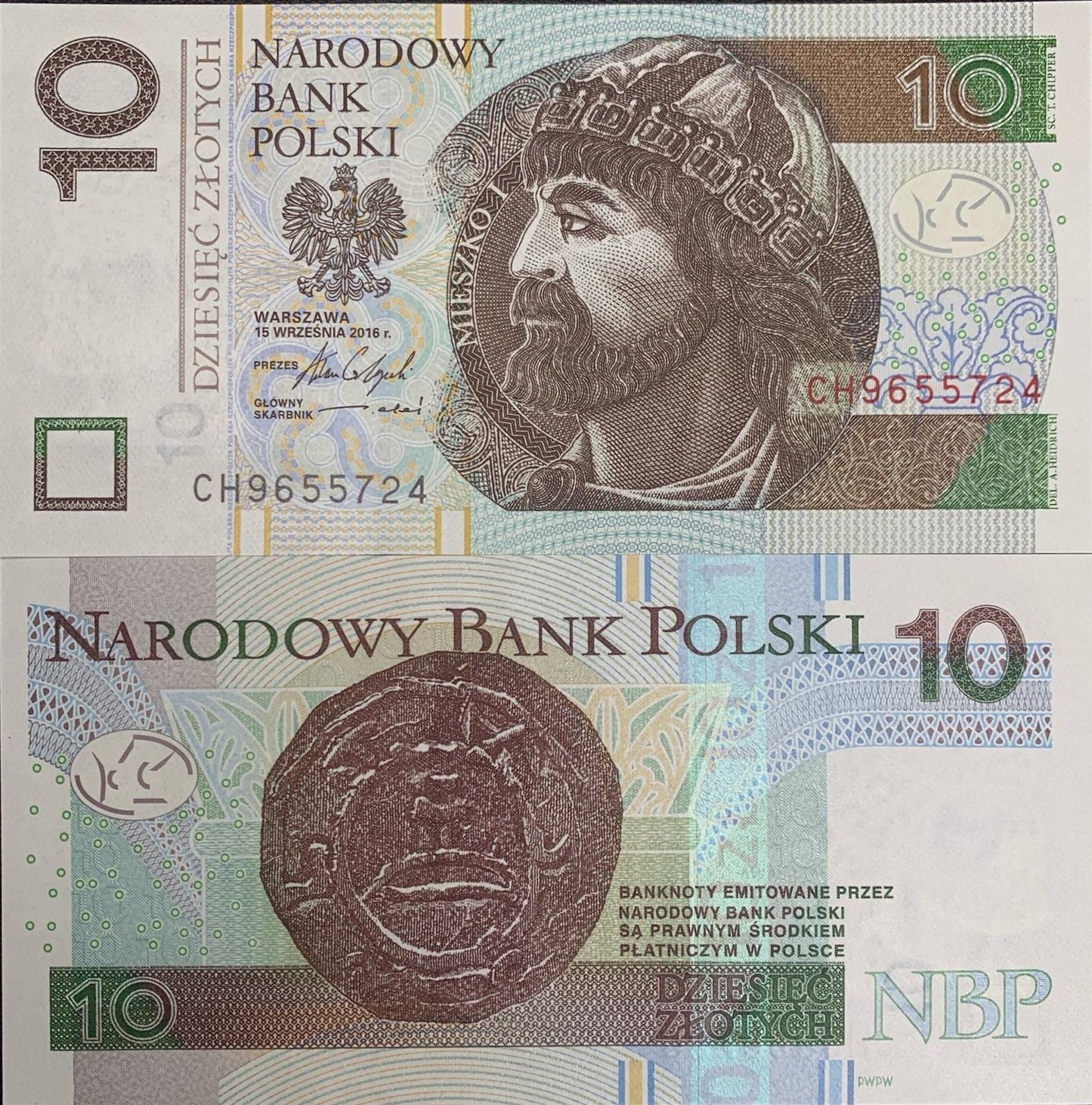 Poland 10 Ztotych 2016 P 183b UNC