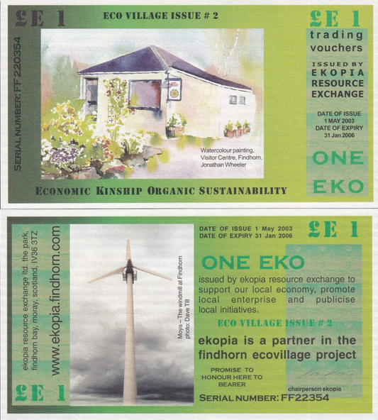 Scotland One Eko Pound 2003 Local Currency EKOPIA 2nd Issue UNC