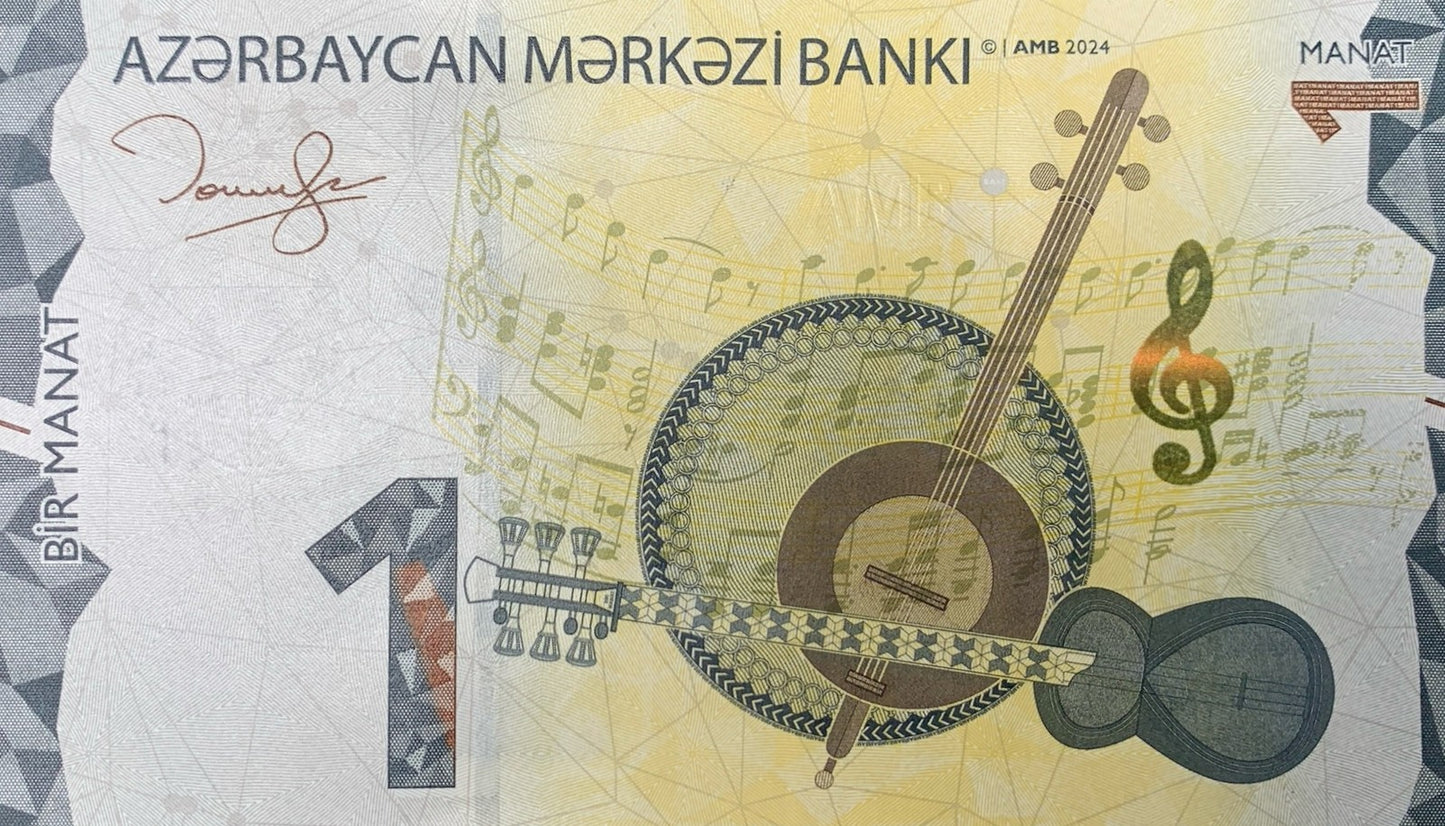 Azerbaijan 1 Manat 2024 P 38 UNC