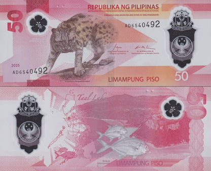 Philippines 50 Piso 2025 P NEW Polymer UNC