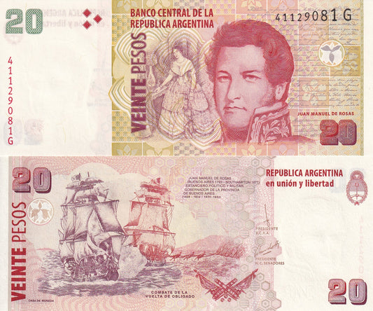 Argentina 20 Pesos ND 2003 P 355 UNC