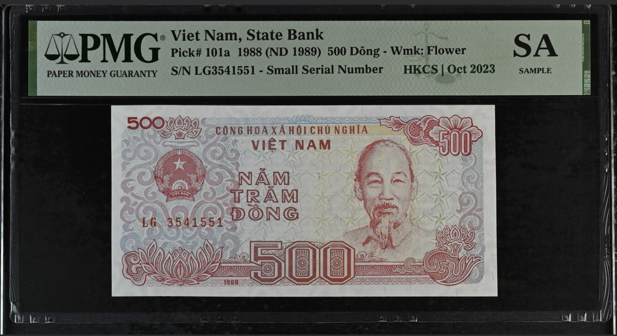 Viet Nam 500 Dong 1988 ND(1989) P 101a PMG HKCS I Oct 2023