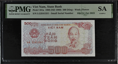 Viet Nam 500 Dong 1988 ND(1989) P 101a PMG HKCS I Oct 2023