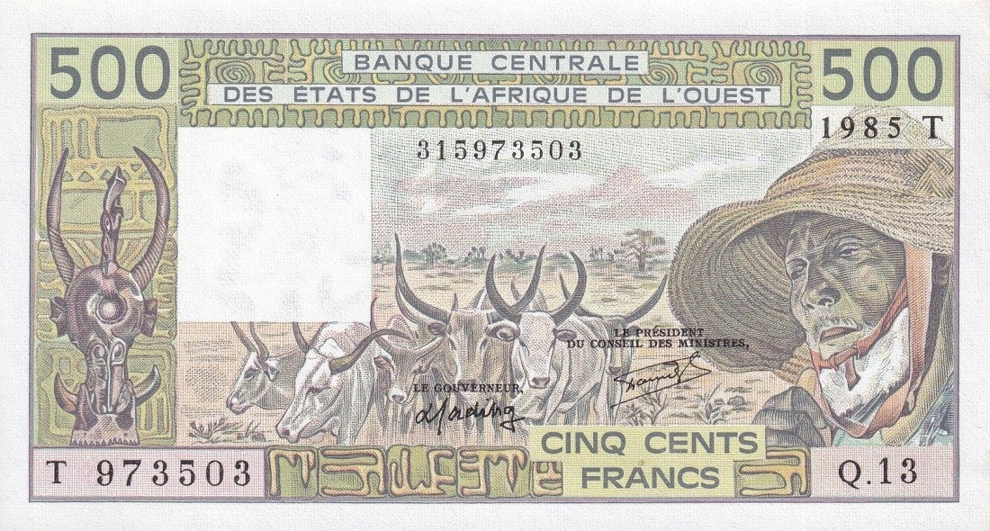 West African States Togo 500 Francs 1985 P 806Th UNC