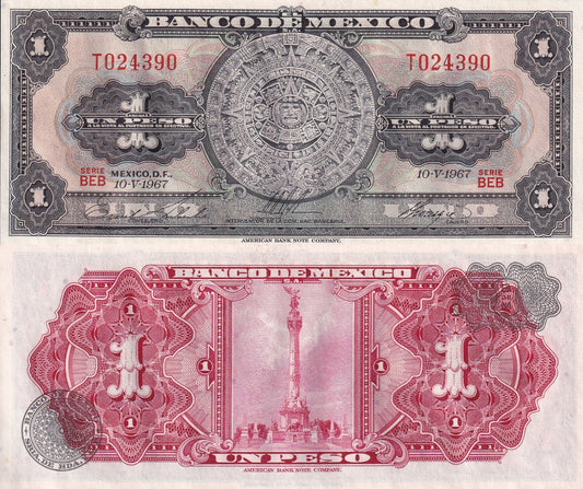 Mexico 1 Peso 1967 P 59j UNC