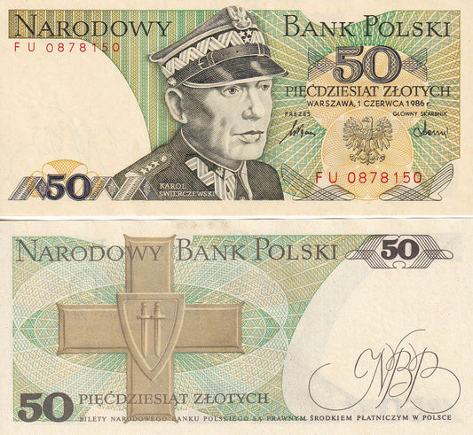 Poland 50 Zlotych 1986 P 142c UNC