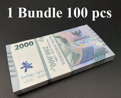 Indonesia 2000 Rupiah 2022 P 163 UNC 1 Bundle Lot 100 pcs