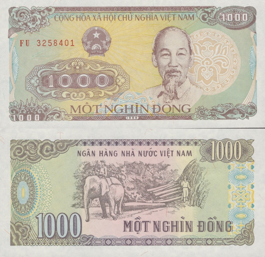 Viet Nam Vietnam 1000 Dong 1988 P 106 UNC