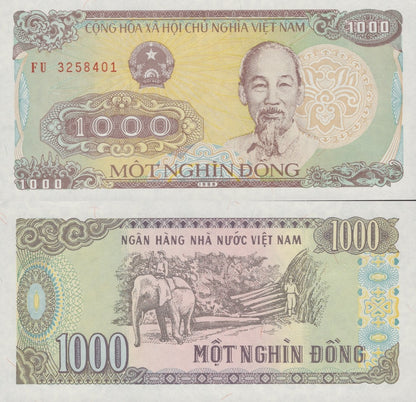 Viet Nam Vietnam 1000 Dong 1988 P 106 UNC