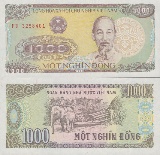 Viet Nam Vietnam 1000 Dong 1988 P 106 UNC