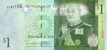 Tonga 1 Pa'anga ND 2009/2014 P 37 UNC FOXING