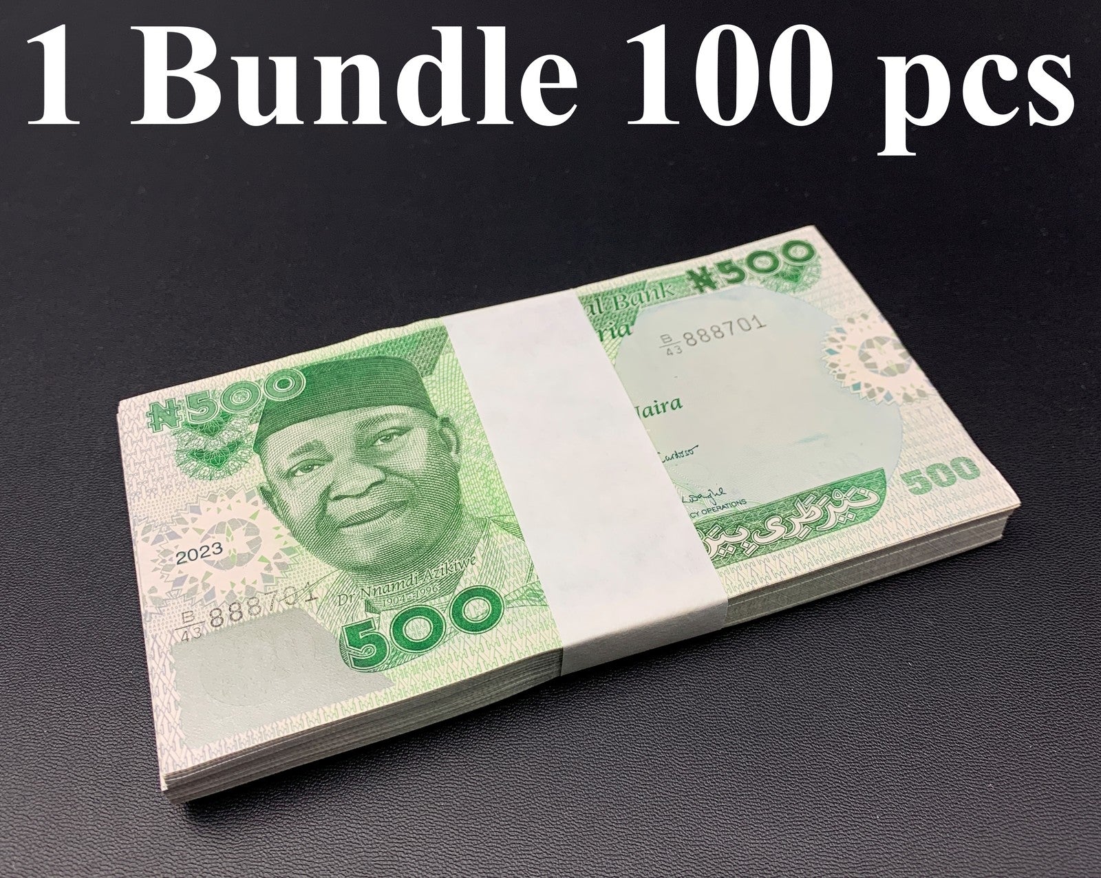 Nigeria 500 Naira 2023 P 48 UNC 1 Bundle 100 pcs