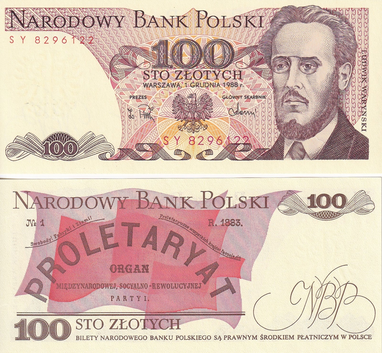 Poland 100 Zlotych 1988 P 143e UNC