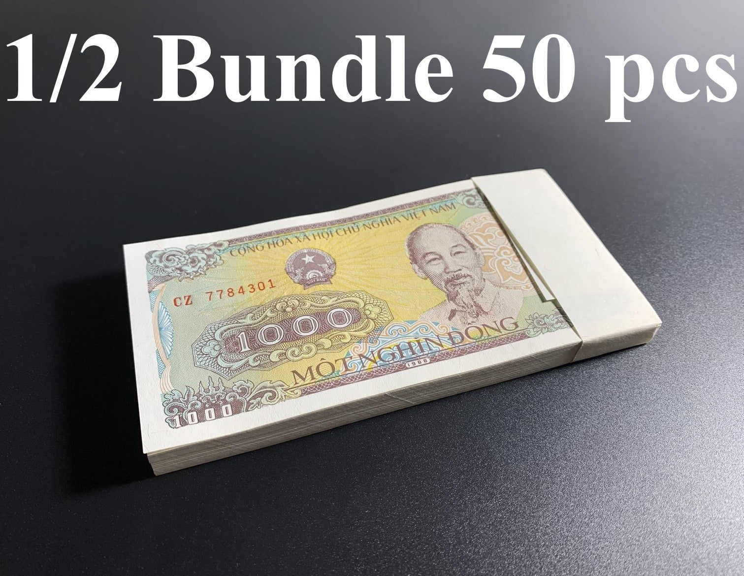 Vietnam 1000 Dong 1988 P 106 UNC 1/2 Bundle Lot 50 pcs