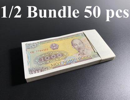 Vietnam 1000 Dong 1988 P 106 UNC 1/2 Bundle Lot 50 pcs