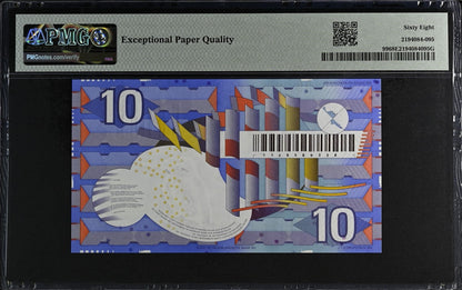 Netherlands Nederlandsche Bank 10 Gulden 1997 P 99 UNC PMG 68 EPQ 3rd TOP POP