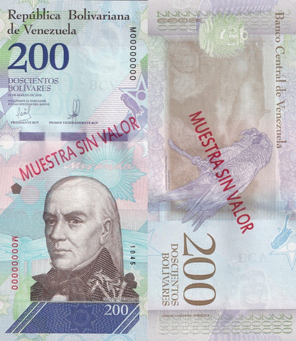 Venezuela 200 Bolivars 2018 P 107 UNC SPECIMEN