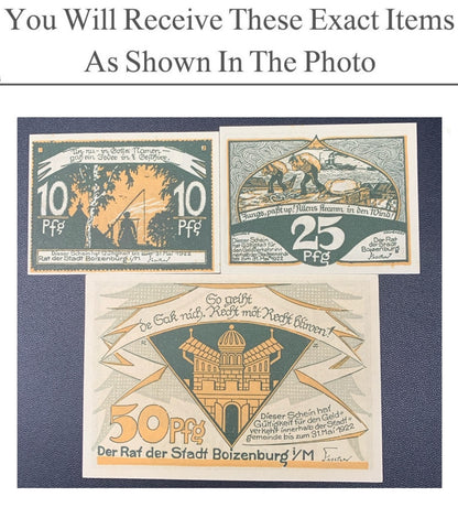 Germany Notgeld BOITZENBURG 10 25 50 Pfennig 1922 Full Set 3 pcs