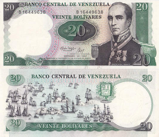 Venezuela 20 Bolivares 1987 P 71 UNC Commemorative