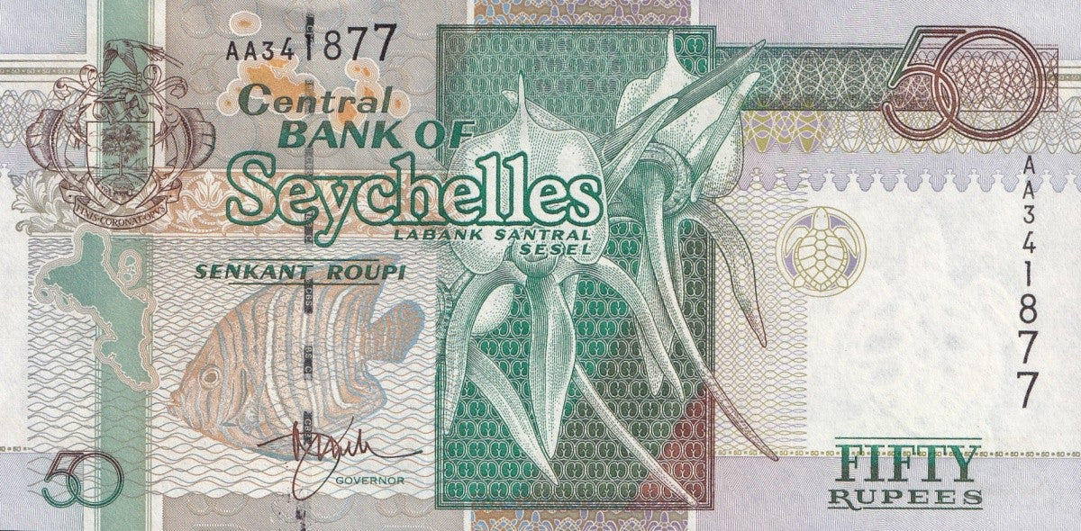 Seychelles 50 Rupees ND 1998 P 38 UNC