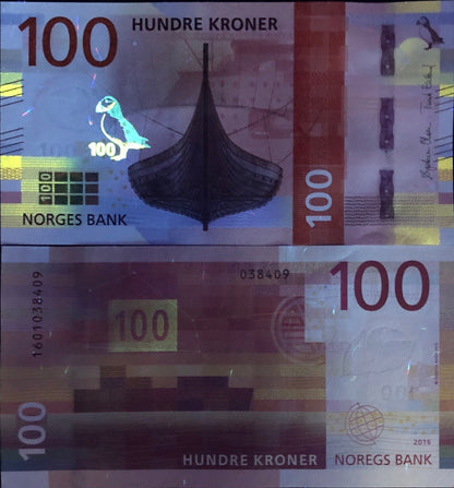 Norway 100 Kroner 2016 P 54 UNC