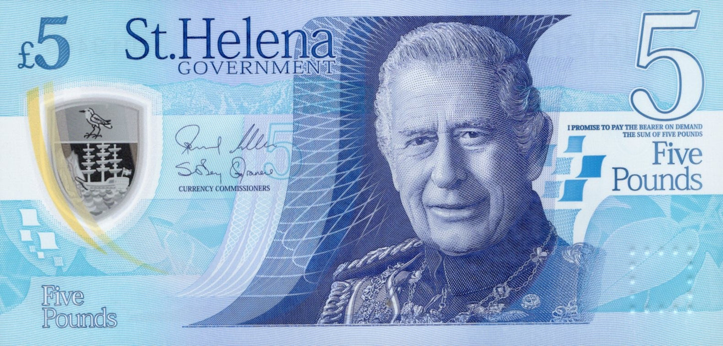 Saint Helena 5 Pound 2026 P New Polymer UNC