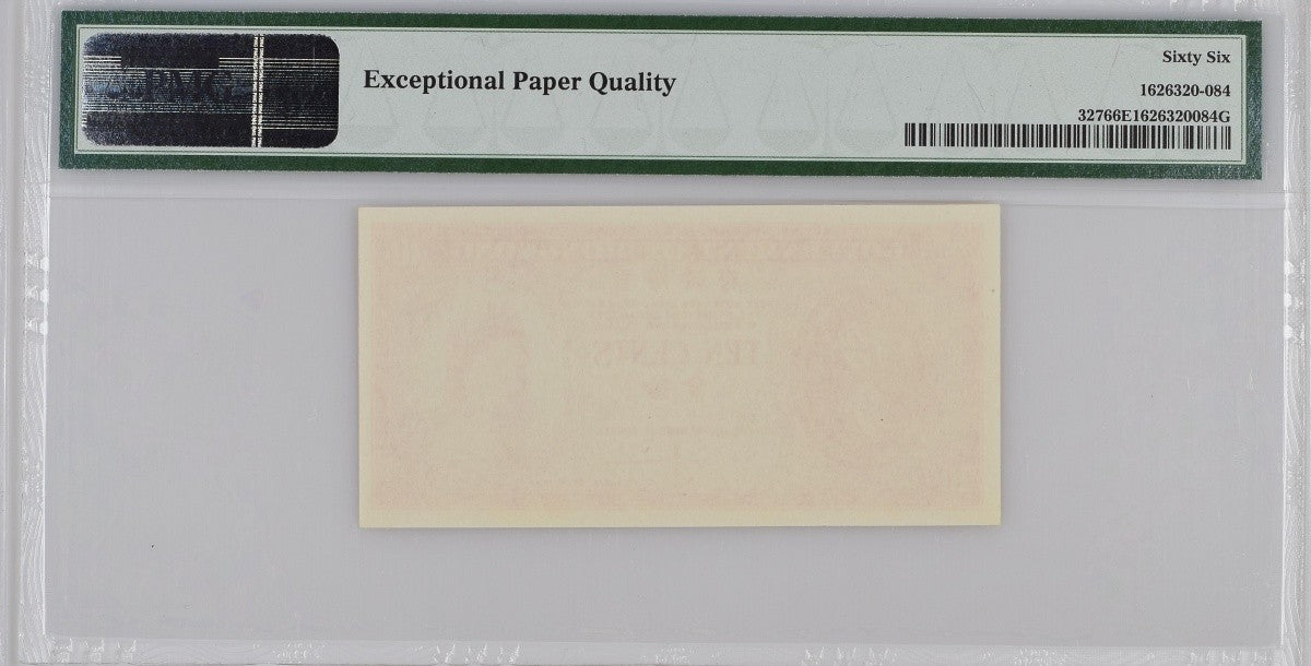 Hong Kong Government of Hong Kong 10 Cents ND (1961-65) P 327 UNC PMG 66 EPQ
