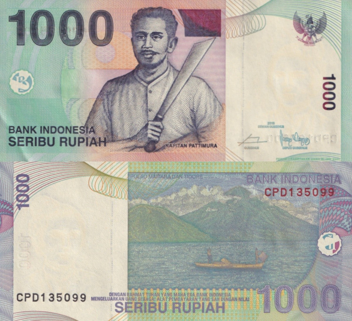 Indonesia 1000 Rupiah 2000-2016 P 141 Random year UNC 1/2 Bundle LOT 50 pcs