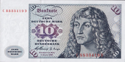 Germany 10 Deutsche Mark 1960 P 19 UNC