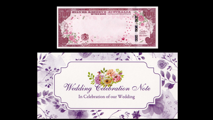 Australia 100 Cents UNC Silver Reserve of the Moon Wedding Celebration Note W/F