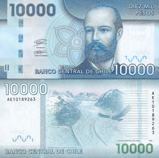 Chile 10000 Pesos 2021 P 164 UNC