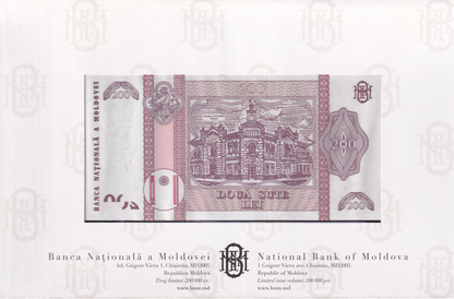 Moldova 200 Lei 2013 P 20 UNC Commemorative With Folder