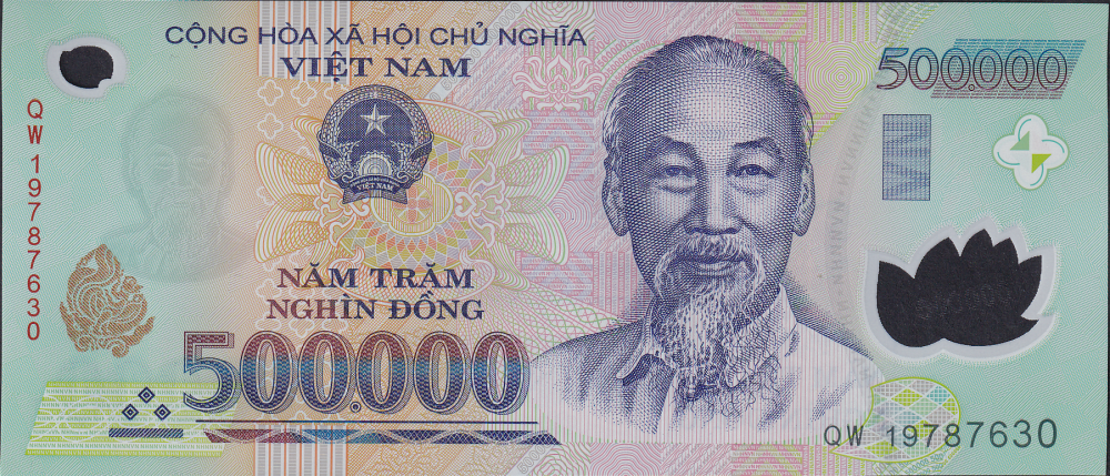 Viet Nam Vietnam 500000 Dong 2019-2020 P 124 Polymer Random Year UNC