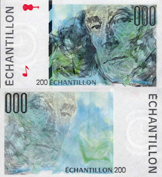 France Test Note 200 Echanillon Ravel UNC