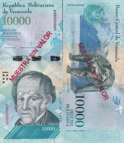 Venezuela 10000 Bolivars 2016 P 98 UNC SPECIMEN