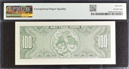 Viet Nam South National Bank 100 Dong ND (1955) P 8a UNC PMG 65 EPQ